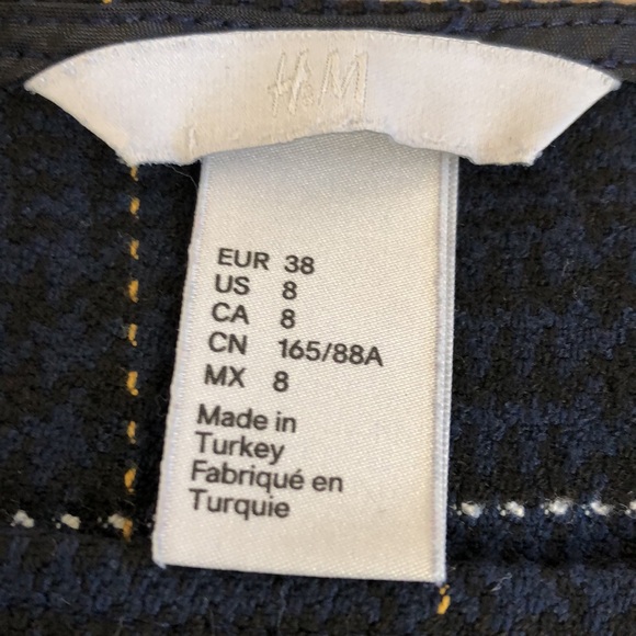 H&M | Plaid Knit Fringe Long Sleeve Blouse - Picture 5 of 8